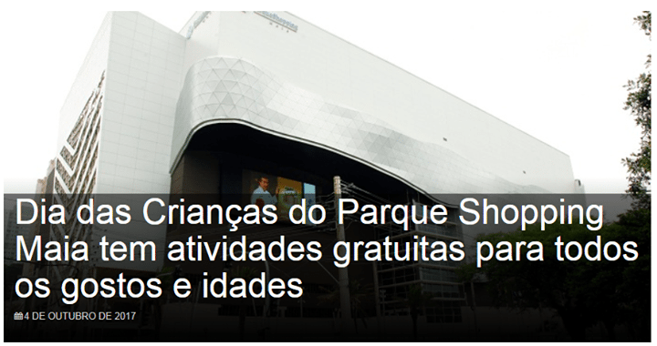Dia das Crianças no Shopping maia tem atividades gratuitas para todos os gostos e idades.