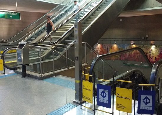 Falhas nas escadas rolantes das estações da CPTM sobem 12% em 2017