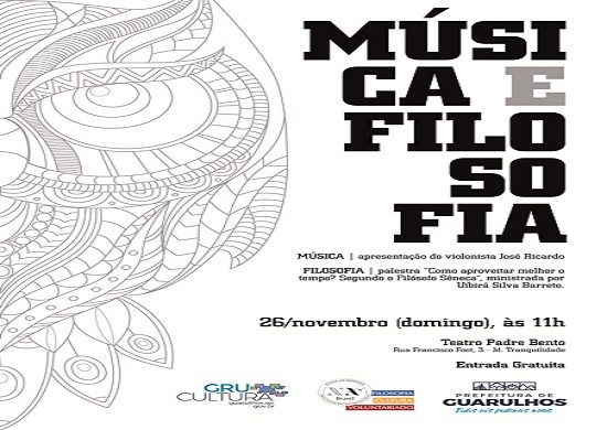 Teatro Padre Bento será palco do Projeto Música & Filosofia