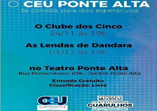 Alunos da turma de teatro do CEU Ponte Alta apresentam duas peças