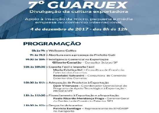 Evento de Divulgação da Cultura Exportadora acontece na próxima segunda-feira em Guarulhos