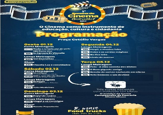 1ª Semana do Cinema Guarulhos começa amanhã