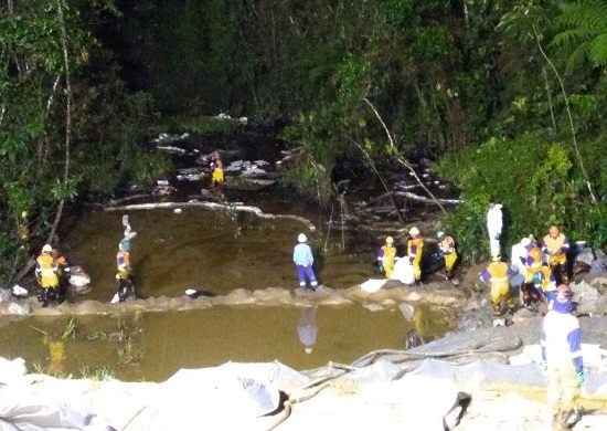 Vazamento de asfalto em obra da Tamoios atinge Parque Estadual da Serra do Mar