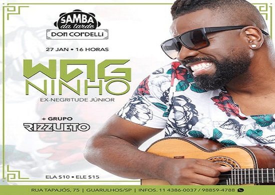 Wagninho, ex-Negritude Júnior, se apresenta em Guarulhos neste sábado