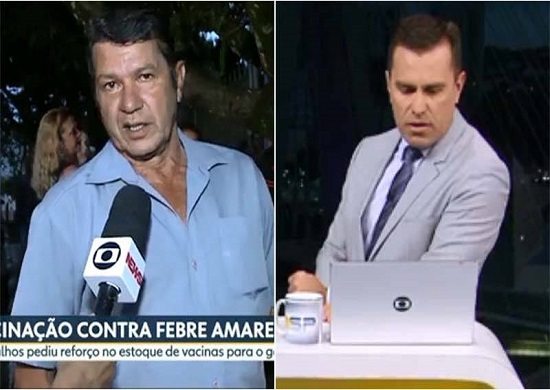 Guarulhense fala palavrão ao vivo na Globo por causa do agendamento da vacina…VEJA O VÍDEO