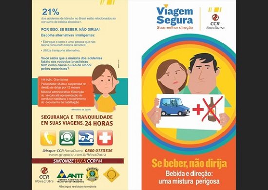CCR NovaDutra realiza campanha ‘Bebida e direção: uma mistura perigosa’