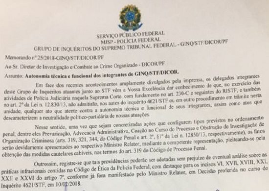 Delegados da PF dizem que ‘não admitirão’ interferência em investigações