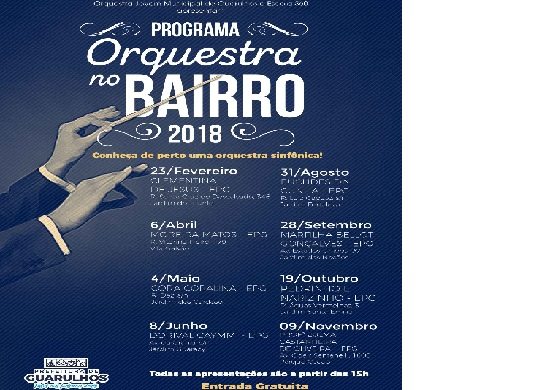 Jardim do Triunfo recebe programa Orquestra no Bairro nesta sexta-feira