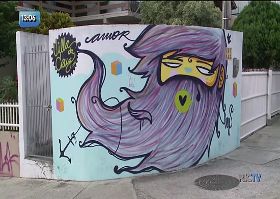 Arte de rua ganha espaço nas paredes de shoppings e residências da capital Catarinense