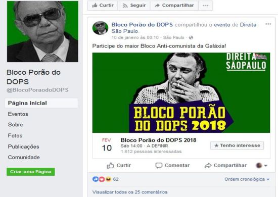 Justiça proíbe bloco Porão do Dops no carnaval de São Paulo