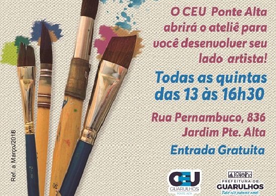 CEU Ponte Alta oferece Ateliê de Artes aberto ao público