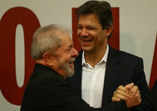 PT estuda Haddad como vice de Lula