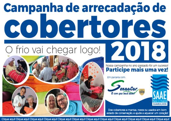 Campanha de doação de cobertores do SAAE em 2018 já supera edição anterior