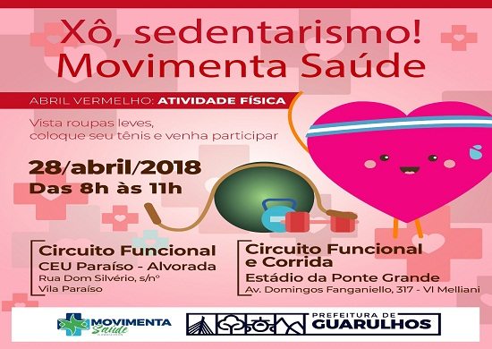 Abril Vermelho termina neste sábado com atividades físicas no CEU Paraíso e Ponte Grande