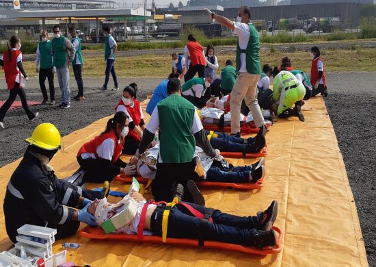 Saúde participa de simulação de acidente aéreo no aeroporto de Guarulhos