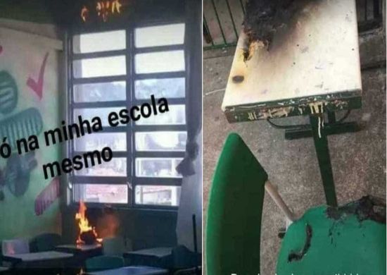 Aluno ateia fogo em mesa de sala de aula de escola estadual no Guarujá