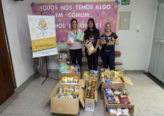 Fundo Social recebe alimentos arrecadados por escolas
