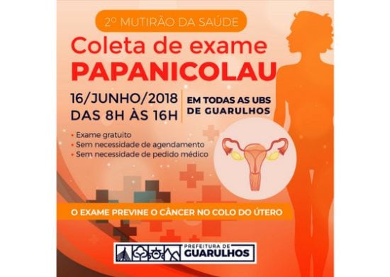 Coleta de papanicolau acontece em todas UBS neste sábado(16)