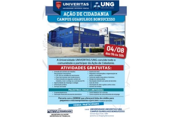 Ação de Cidadania leva serviços de saúde e trabalho à população