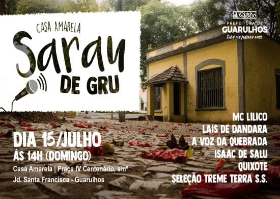 Casa Amarela apresenta Sarau de Gru neste domingo(15)