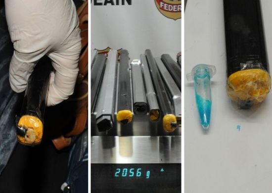 Mulher é presa com droga escondida em alças da mala em Guarulhos