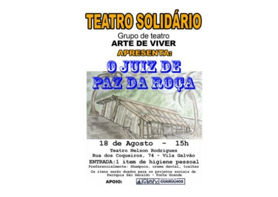 Teatro Nelson Rodrigues recebe espetáculo “O Juiz de Paz da Roça”