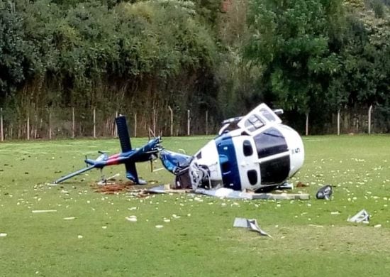 Helicóptero da PM cai com governador do Espírito Santo