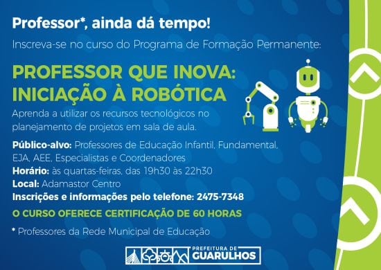Professores da Rede Municipal recebem curso de Iniciação à Robótica
