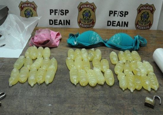 PF apreende cocaína em preservativos no aeroporto de Guarulhos