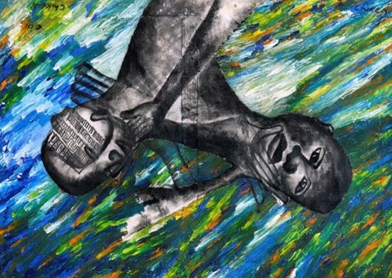 Adamastor Centro recebe exposição do nigeriano Chikezie Paul Nwamgburuka