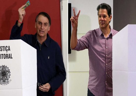Pesquisa aponta Bolsonaro com 54% e Haddad com 46% dos votos válidos