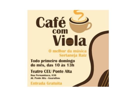 Teatro do CEU Ponte Alta apresenta Café com Viola especial de Natal