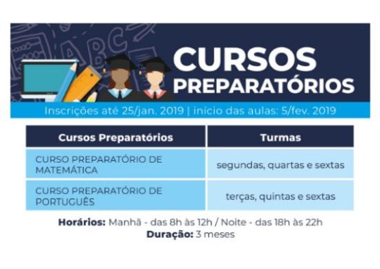 Prefeitura abre inscrições para cursos de português e matemática