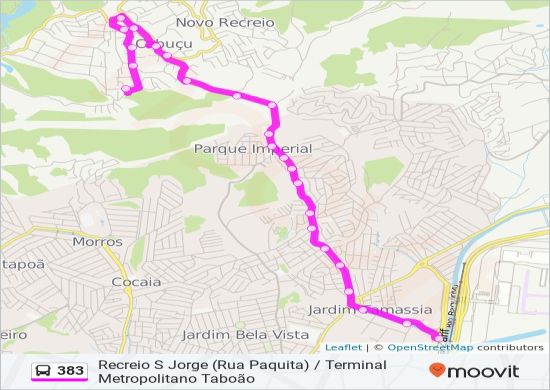 Prefeitura reforça linha 383 – Recreio São Jorge/ Terminal Taboão