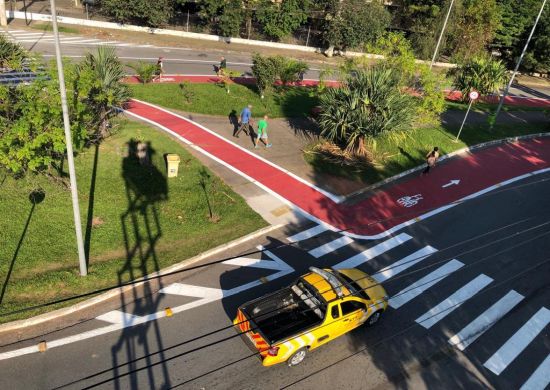 Prefeitura informa conclusão da obra na ciclofaixa do Parque Cecap