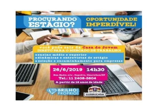 Casa do Jovem abre oportunidade de estágio para estudantes