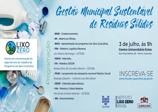 Programa Lixo Zero traz especialistas em gestão sustentável de resíduos sólidos