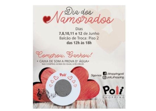Poli Shopping promove campanha para o Dia dos Namorados
