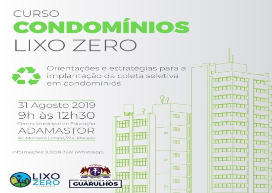 Inscrições para o curso Condomínio Lixo Zero terminam nesta sexta