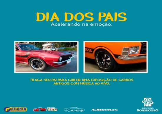 Exposição reúne Opalas, Fuscas e mais carros antigos no Dia dos Pais