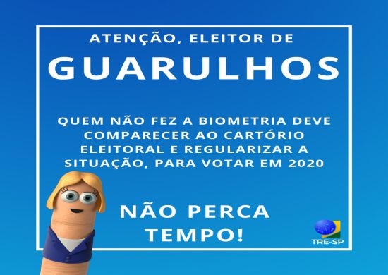 190 mil pessoas ainda não fizeram o recadastramento biométrico em Guarulhos