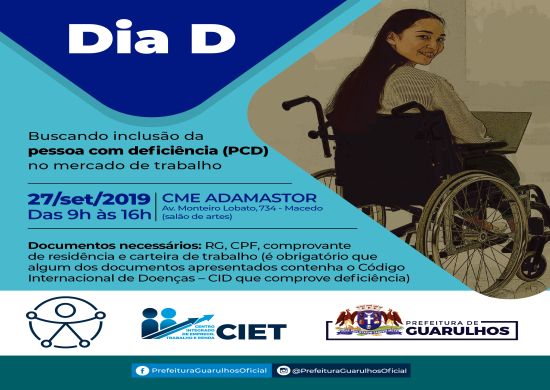 Dia D, voltado à empregabilidade da pessoa com deficiência, acontece nesta sexta-feira