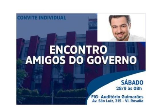 Prefeito Guti promove encontro só para “Amigos do Governo”