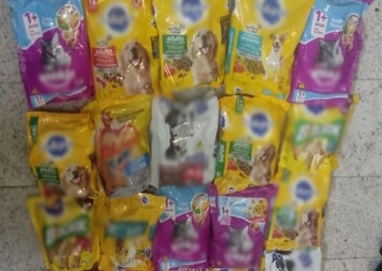 PF apreende drogas em sacos de ração para cães em Guarulhos