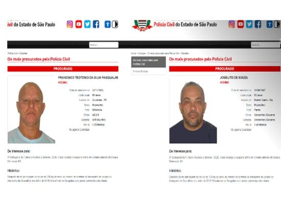 Acusados de roubo no aeroporto de Cumbica são os mais procurados da polícia de SP