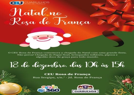 CEU Rosa de França promove Festa de Natal nesta quarta-feira