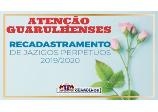 Recadastramento de jazigos perpétuos segue até o fim deste mês