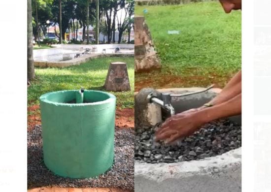 Prefeitura instala torneiras comunitárias em praças