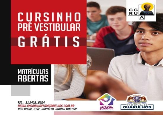 Casa do Jovem recebe inscrições para cursinho pré-vestibular até sexta-feira