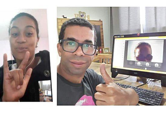 Intérpretes do ENIAC transmitem aulas online a estudantes com deficiência auditiva